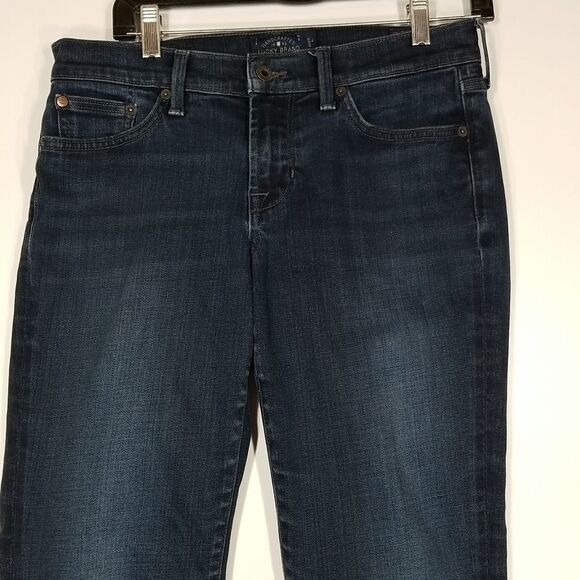 Lucky Brand Jeans Womens Size 27 Dark Blue Denim Mid Rise Sweet Straight Leg - Picture 2 of 11